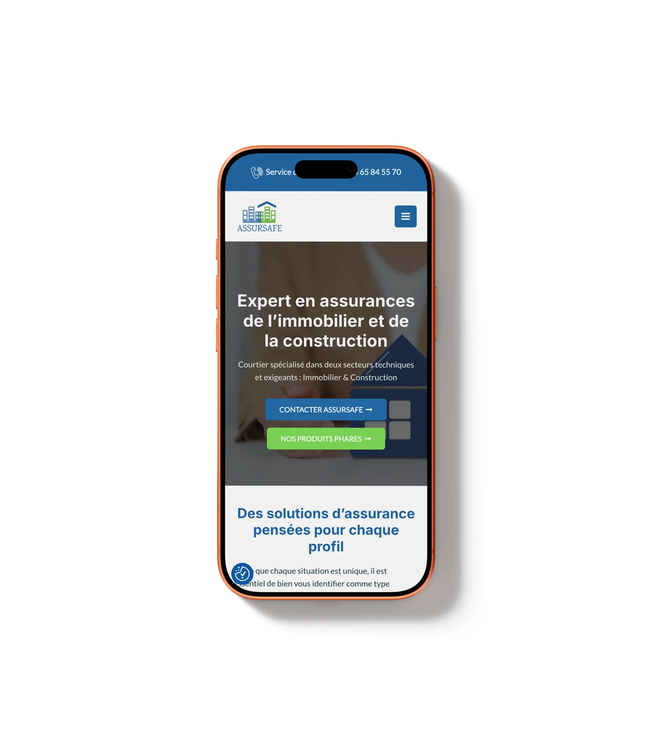 assurance dommages ouvrage - Assursafe - création de site internet